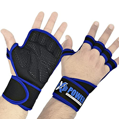 XPOWER Professional Gym Gloves with Wrist Wrap