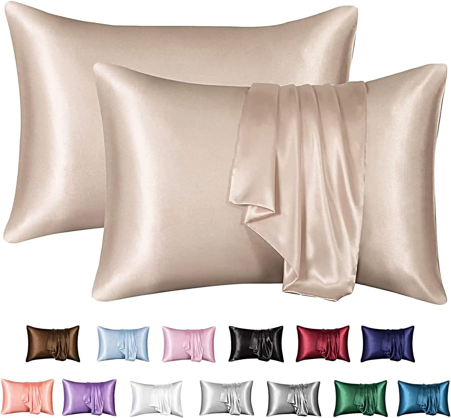 XPOWER Luxurious Silk Pillowcase Cover