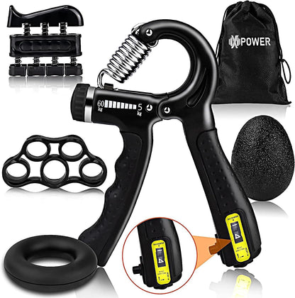 5 Pack XPOWER® Ultimate Hand Grip Strengthener Trainer Kit